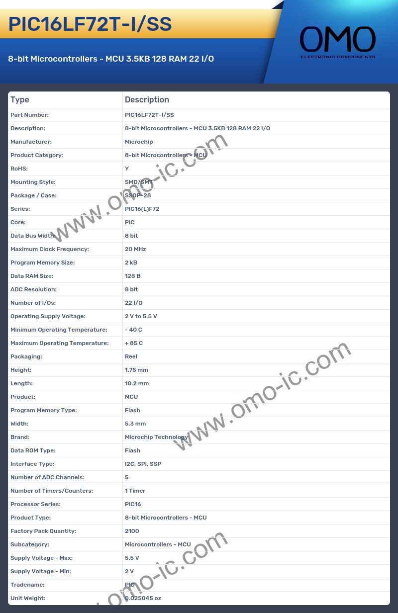PIC16LF72T-I/SS