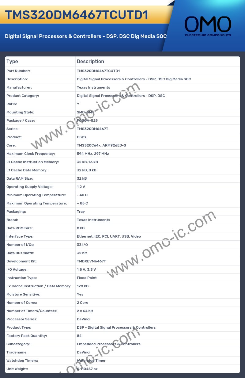 TMS320DM6467TCUTD1