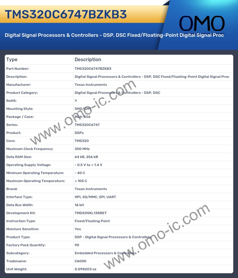 TMS320C6747BZKB3