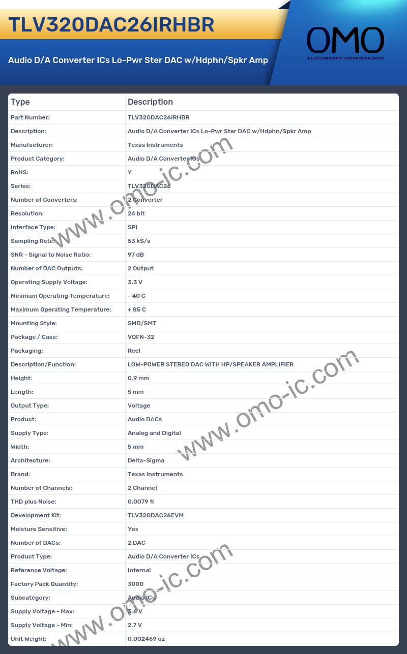TLV320DAC26IRHBR