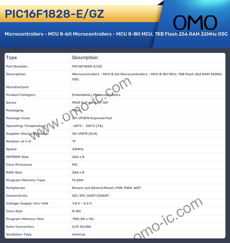 PIC16F1828-E/GZ
