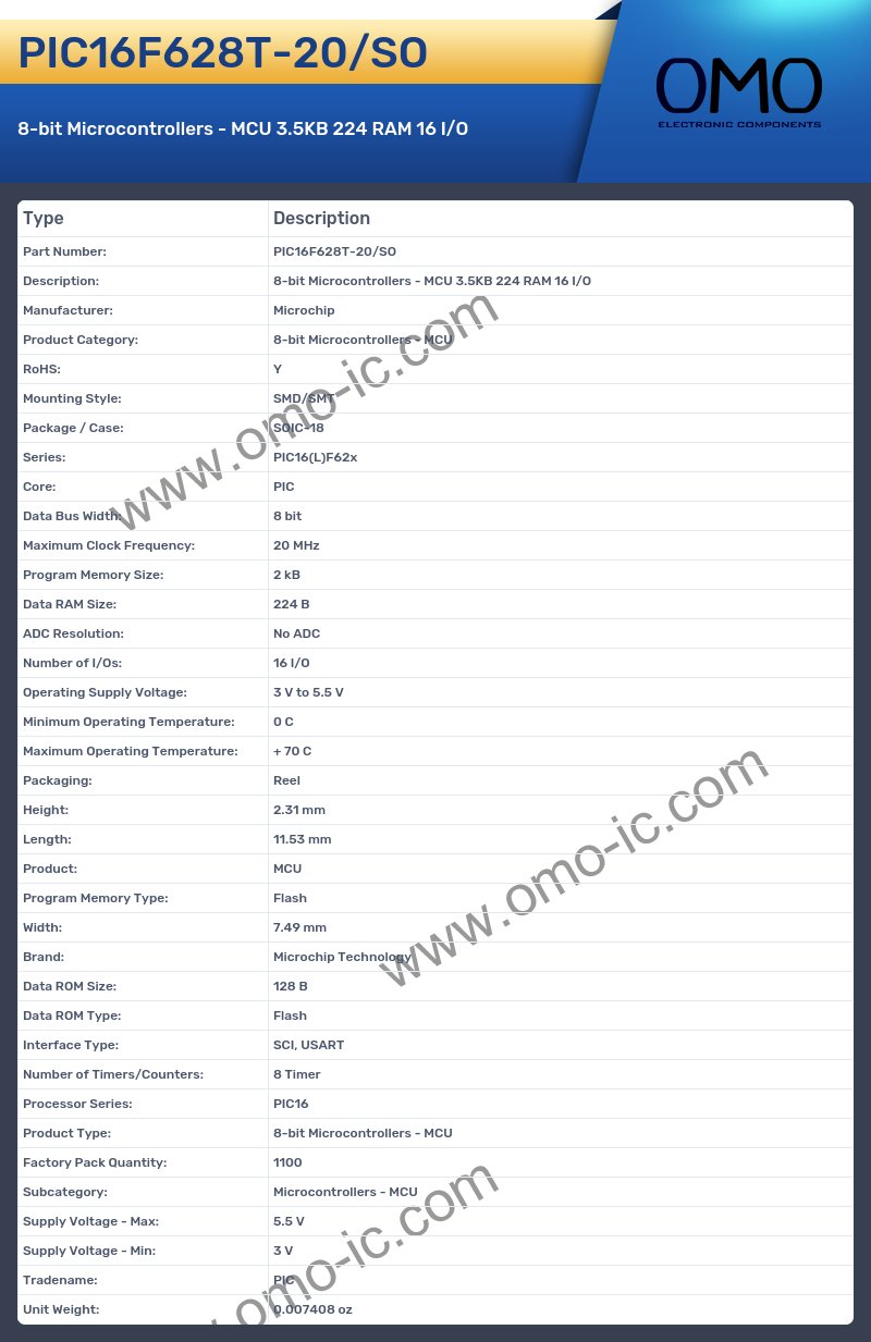 PIC16F628T-20/SO