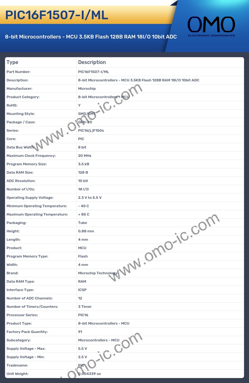 PIC16F1507-I/ML