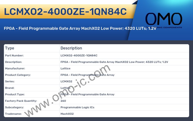 LCMXO2-4000ZE-1QN84C