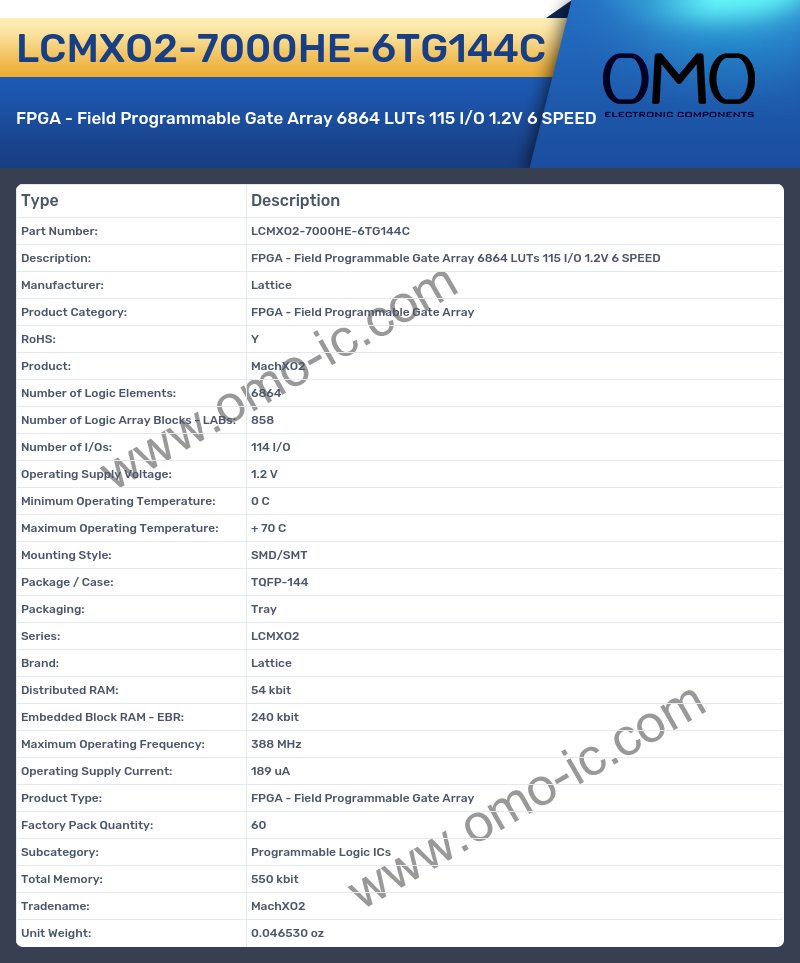 LCMXO2-7000HE-6TG144C