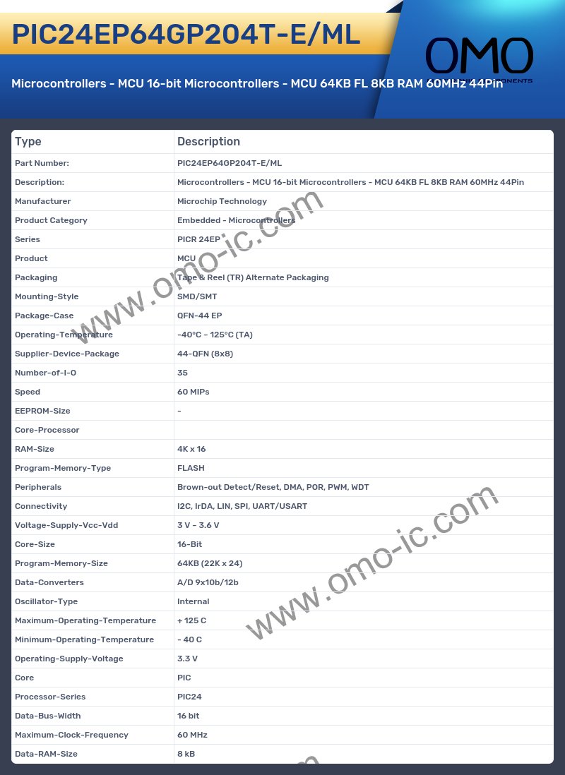 PIC24EP64GP204T-E/ML