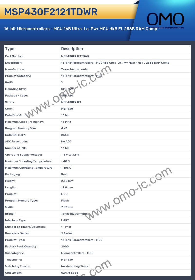 MSP430F2121TDWR