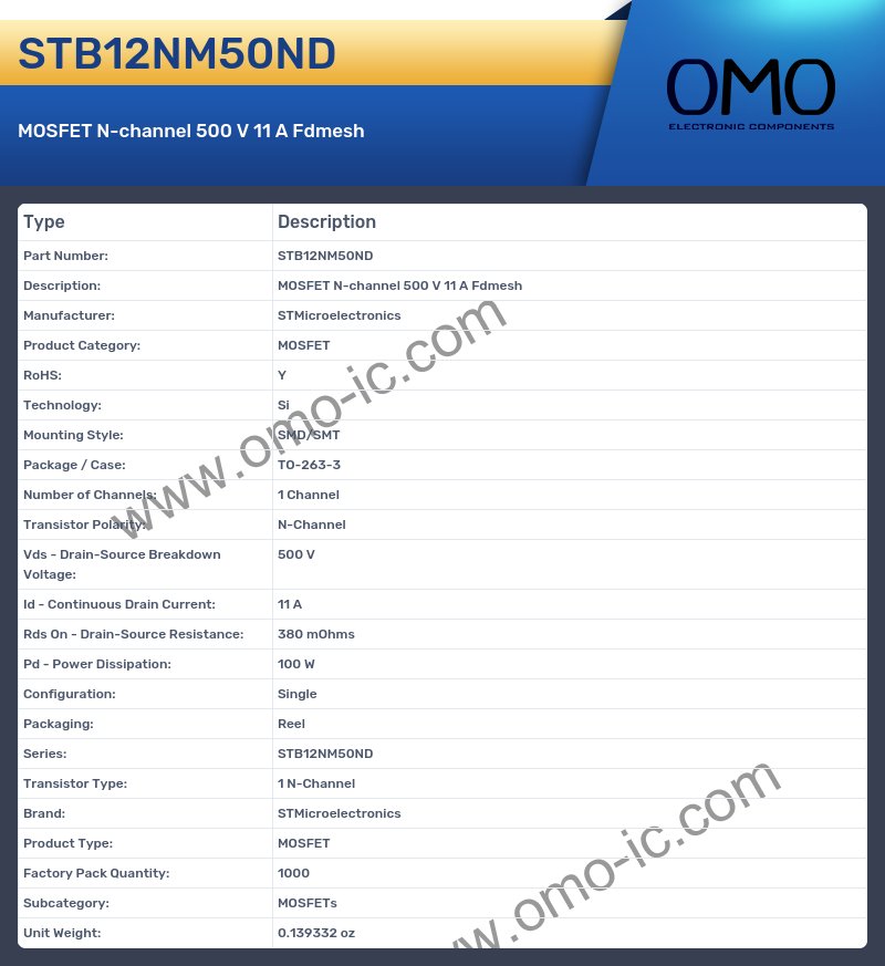 STB12NM50ND