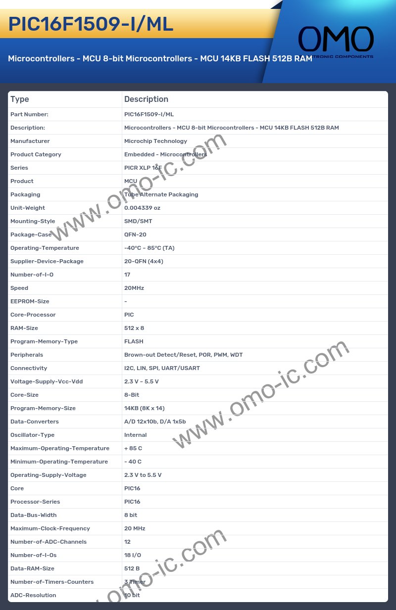 PIC16F1509-I/ML