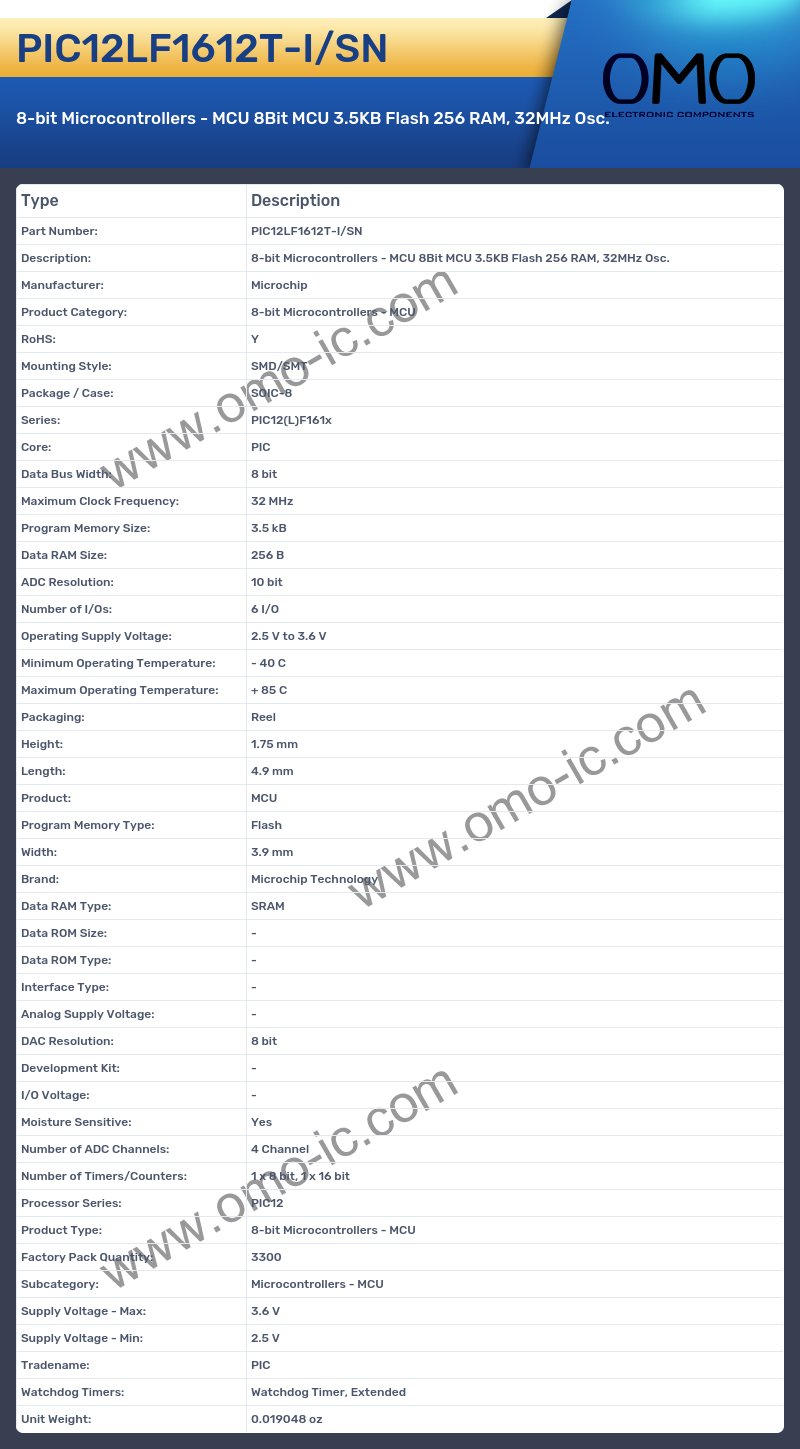 PIC12LF1612T-I/SN