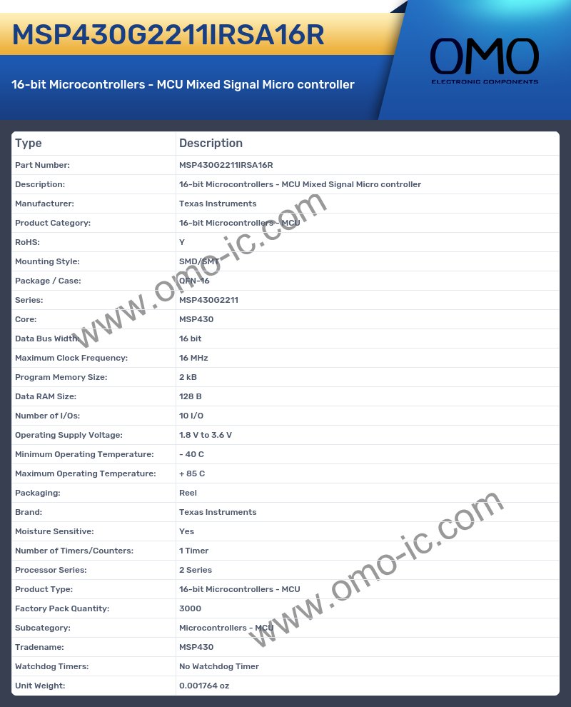 MSP430G2211IRSA16R