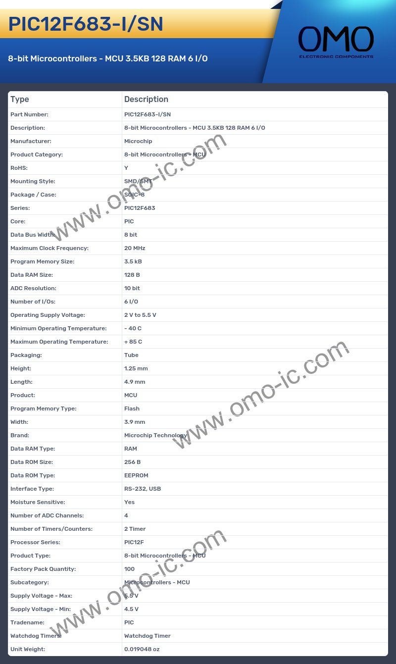 PIC12F683-I/SN