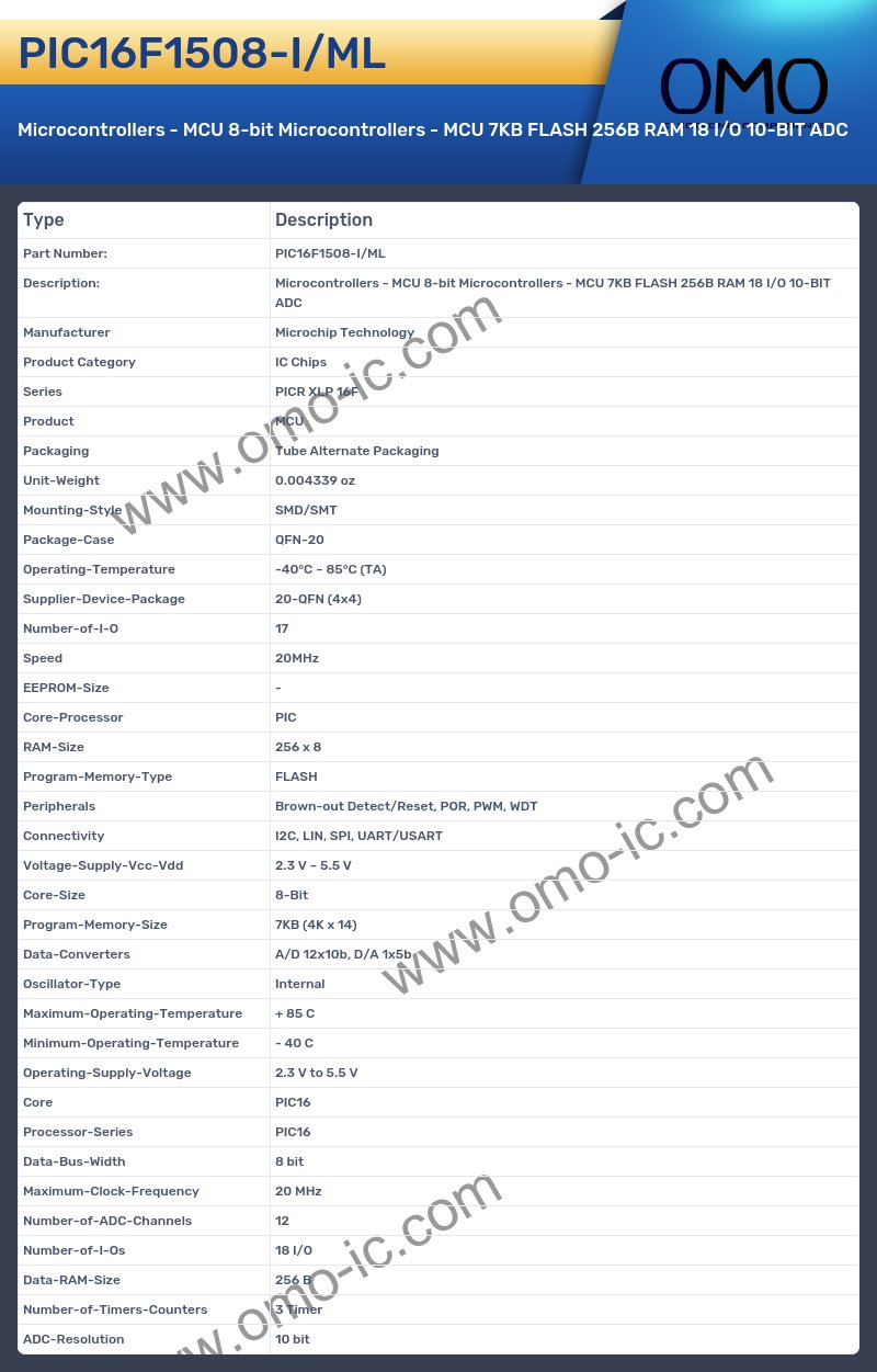 PIC16F1508-I/ML