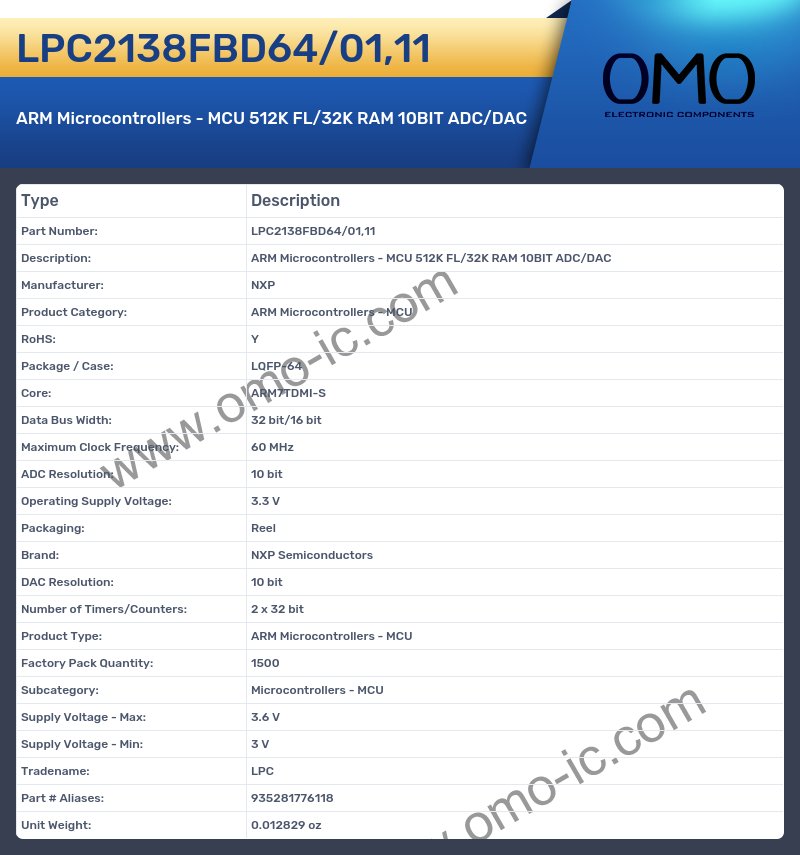 LPC2138FBD64/01,11