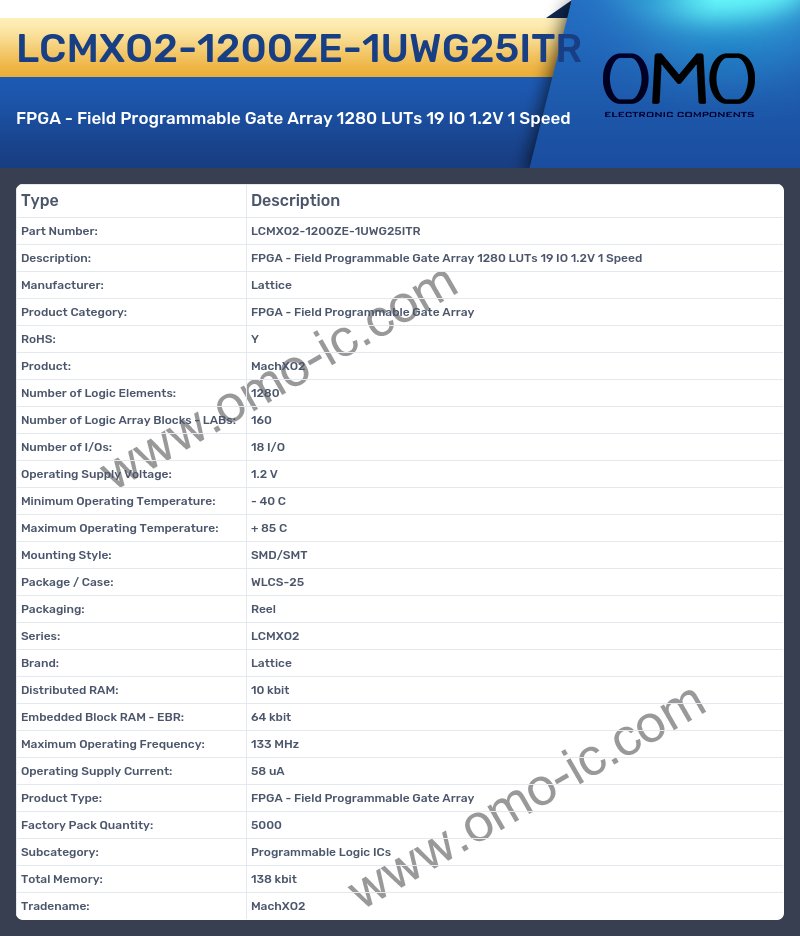 LCMXO2-1200ZE-1UWG25ITR