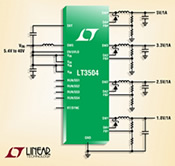 LT®3504 Quad Switching Regulator